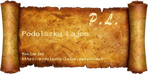 Podolszky Lajos névjegykártya