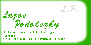 lajos podolszky business card